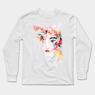 woman watercolor 2 Long Sleeve T-Shirt